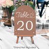 Big Dot of Happiness Wedding Hearts Mocha Brown Table Numbers Centerpieces, Double-Sided 5 x 7 inches Cards, Table Numbers - 1-20 - 3 of 4