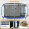 Trampoline with Enclosure & Ladder, ASTM Approved Heavy-Duty Outdoor Recreational Trampoline - 3 of 4