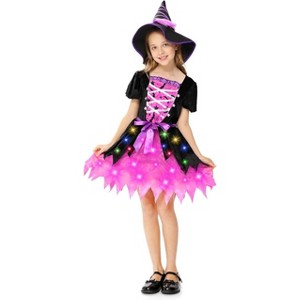 Light-Up Witch Costume for Toddler Girls - Sparkly Witch Dress for Fairy Tale Dress-Up Party - 1 of 4