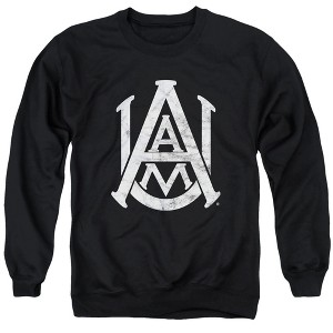 Alabama A&M University Official Distressed Primary Logo Adult Crewneck Sweatshirt - 1 of 4