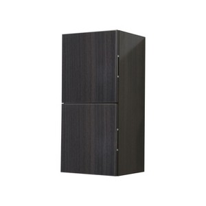 KubeBath Bliss 12Inch Wide by 24Inch High Linen Side Cabinet With Two Doors in Gray Oak Finish - 1 of 4