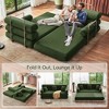 78.7" King Size Convertible Sleeper Sofa Bed With 3 Pillows, High Resilience Memory Foam Removable Folding Sofa Couch, Perfect for Bedroom Living Room - 4 of 4