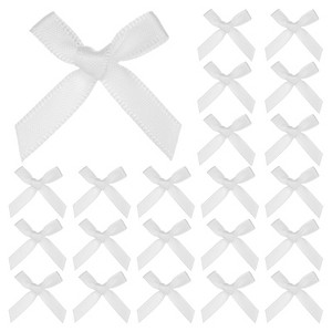 Unique Bargains Satin Durable Flexible Polyester Mini Craft Ribbon Bow 100 Pcs - 1 of 4