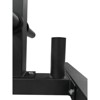 York Barbell Bumper Weight Plate Tree Rack with Six Storage Pegs and Two Olympic Bar Holders 50 Pounds 50 by 25 by 9 Inches Black - 4 of 4