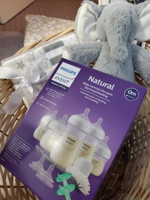 Philips Avent Natural Baby Bottle With Natural Response Nipple Baby Gift Set  With Snuggle - Pink - 8pc : Target