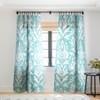 Emanuela Carratoni Teal Ikat Set of 2 Panel Sheer Window Curtain - Deny Designs - 2 of 4