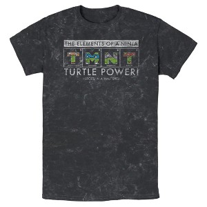 Men's Teenage Mutant Ninja Turtles Distressed The Elements of a Ninja T-Shirt - 1 of 4