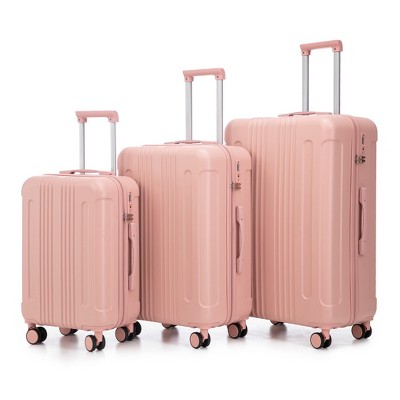 KTMBDW  Luggage 3 Piece Set Suitcase Spinner Hardshell Lightweight Durable with Combination Lock, Carry on Suitcase - 20"/24"/28"