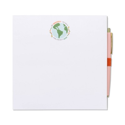 Square Notepad with Pen World - DesignWorks Ink