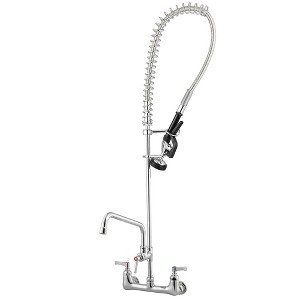Aquaterior Brass Backsplash Swivel Pre-Rinse Commercial Faucet 12" Add-On CUPC NSF ANSI - 1 of 4