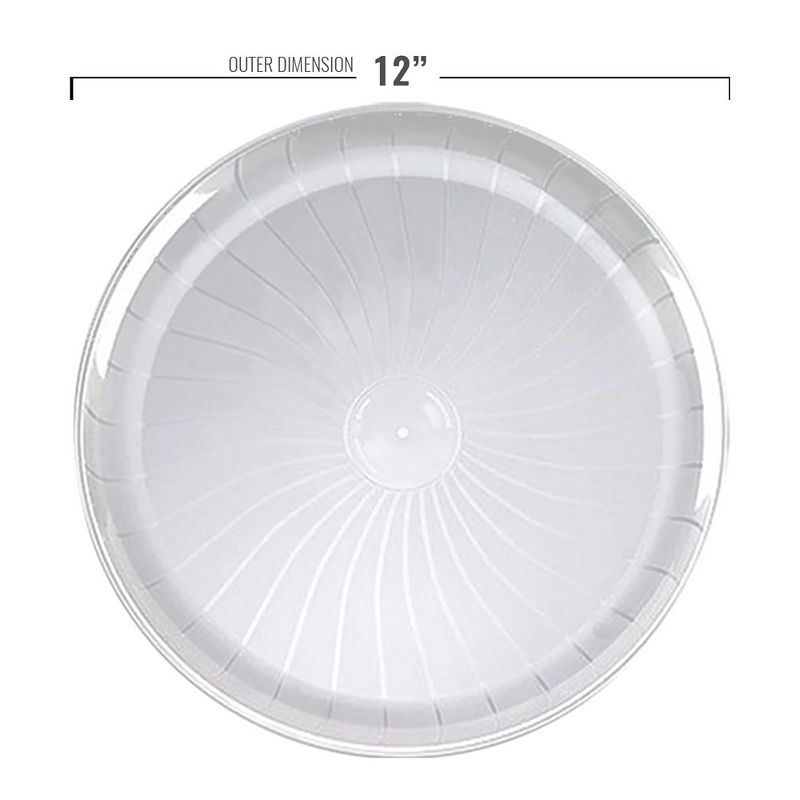Smarty Had A Party 12" Clear Pavilion Round Disposable Plastic Trays, 2 of 6