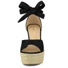 Allegra K Women's Espadrilles Tie Up Ankle Strap Wedges Sandals - 3 of 4