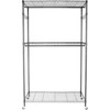 Double-layer Mesh Garment Rack Hanger With Garment Rack With Upper And Lower Hanging Rods Black dusting - 2 of 4