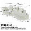 Modern 2 PCS Right-Facing Curved Sectional Sofa, 3-Seater Curved Sectional Sofa with Chaise, Sofa with High-Density Foam-Coolbibila - 4 of 4