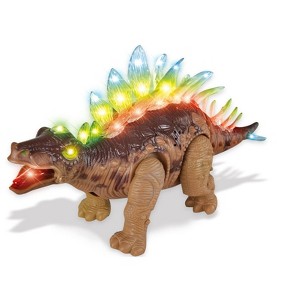 AZ  Import Stegosaurus Dinosaur With Lights And Sounds (Brown) - 1 of 3
