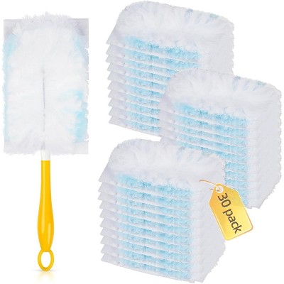 30 Count Duster Refills Compatible with 180° Handle, Heavy Duty Multi-Surface Duster Replacement with Standard Handle
