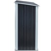 Garden log storage shed firewood rack, galvanized steel metal kit practical tools, firewood storage container with sloping roof - 2 of 4