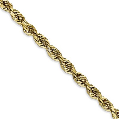 Black Bow Jewelry 4.5mm 10k Yellow Gold D/C Quadruple Rope Chain Necklace