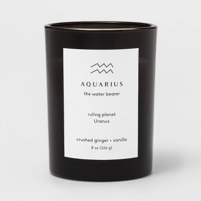 8oz Glass Jar Zodiac Candles Black - Threshold™