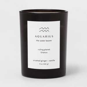 8oz Glass Jar Zodiac Candles Black - Threshold™ - 1 of 2