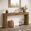 Hommoo Console Table with Hollow Pattern Legs Brown - 4 of 4