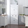 HOMCOM 72" Traditional Freestanding Kitchen Pantry Cupboard with 2 Cabinet, Drawer and Adjustable Shelves - 2 of 4