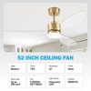 Airsurfer 52-Inch White Ceiling Fan with Remote, Reversible DC Motor, 3 ABS Blades & Color-Changing LED Light - 4 of 4