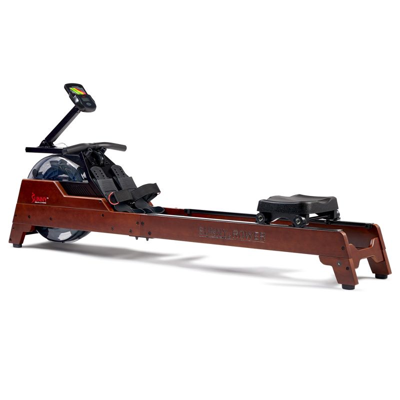 Sunny Health &#38; Fitness Vertical Hydro Wooden Water Rowing Machine, 1 of 13
