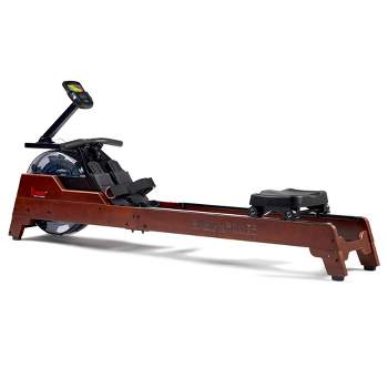 Sunny Health & Fitness Vertical Hydro Wooden Water Rowing Machine