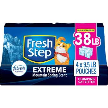 Fresh Step Extreme Scented Litter with the Power of Febreze Clumping Cat Litter - Mountain Spring