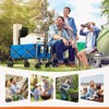 VisioGear Outdoor Serving Carts, Foldable Cart with All-Terrain Wheels, Collaspible Cart with Handle and Side Pockets, Blue, 20"*39 3"*34.6"* - 3 of 4