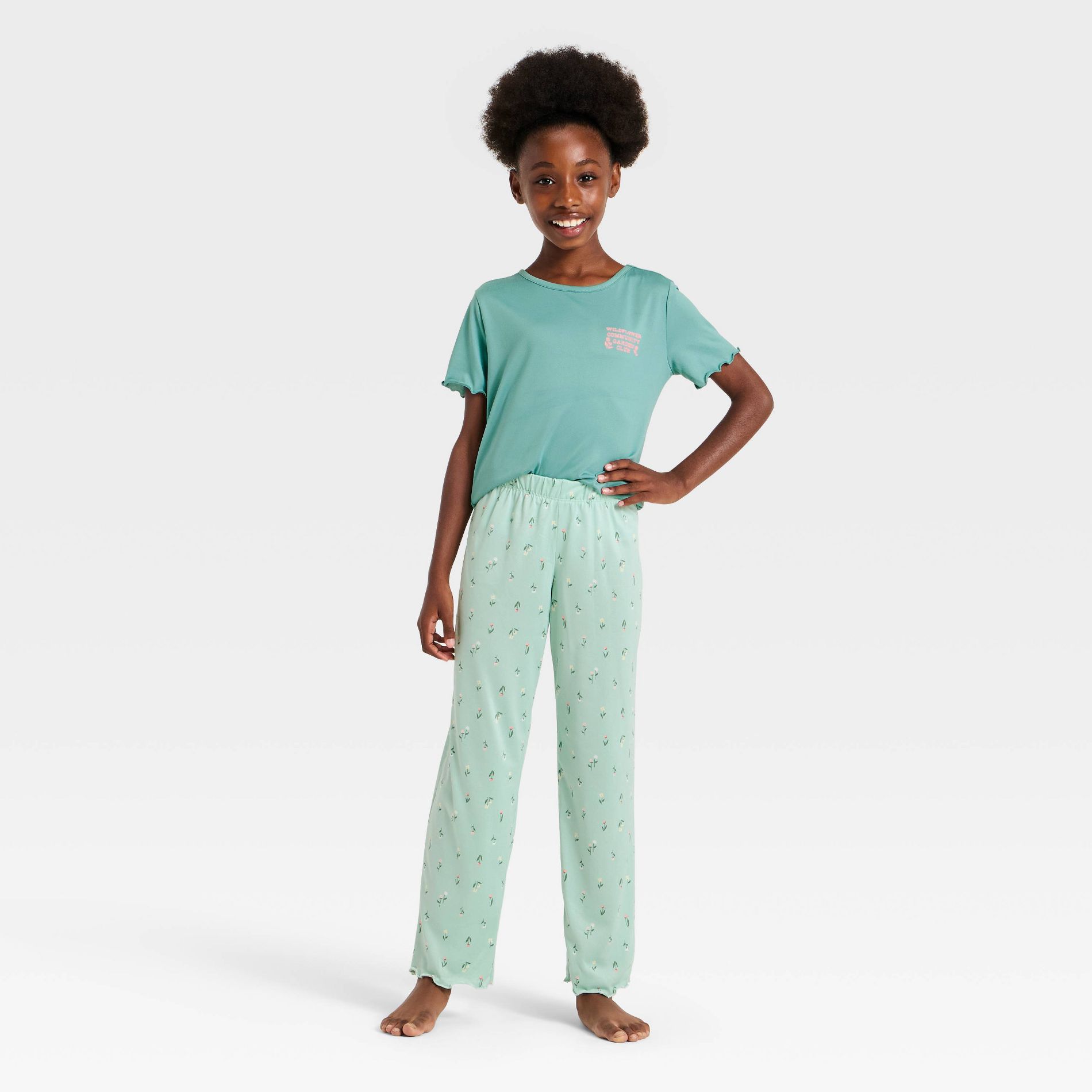 Girls' 2pc T-Shirt and Pants Pajama Set - Cat & Jack™
