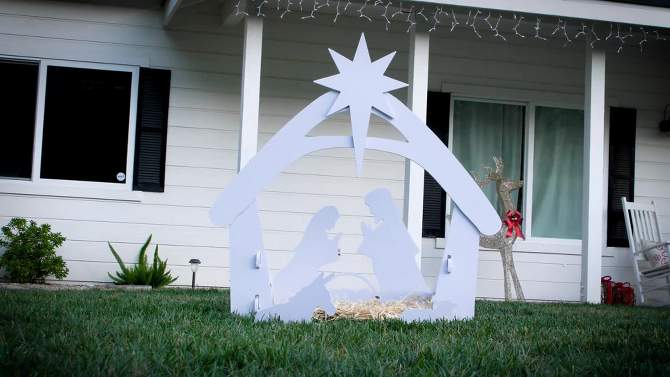 Best Choice Products 4ft Outdoor Nativity Scene, Weather-Resistant Decor, Christmas Family Yard Decoration, PVC, 2 of 9, play video