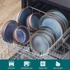 vancasso 16-Piece Blue Double-Sided Kiln-Glazed Set - Iridescent Curved Edge Design for 4 - 3 of 4