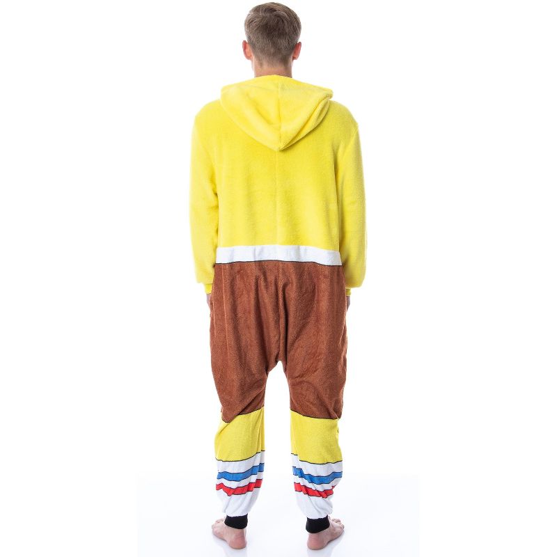 Nickelodeon Mens' SpongeBob SquarePants Costume Sleep Pajama Union Suit Yellow, 3 of 6