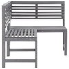 vidaXL Corner Bench Brown Solid Acacia Wood 55.1 in corner bench - Gray 3 - 4 of 4