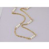 Anna-Kaci Trendy Pearl Necklace Gold Plated Choker Elegant Summer Jewelry for Brides and Weddings - 3 of 4