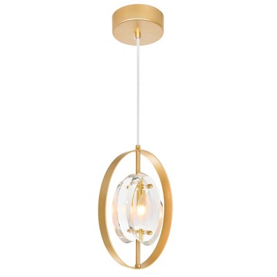 CWI Lighting Iris 1 Light Mini Pendant With Sun Gold Finish
