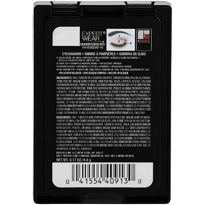 MAYBELLINE Expert Wear Lidschatten Quad – Designer Chocolates, 4 Farben, 4,82 G, Seidiges Finish
