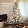 Aghana Digitals 7.5ft Flocked Artificial Christmas Tree with 500 Warm White Lights, 1530 Layered - 3 of 4
