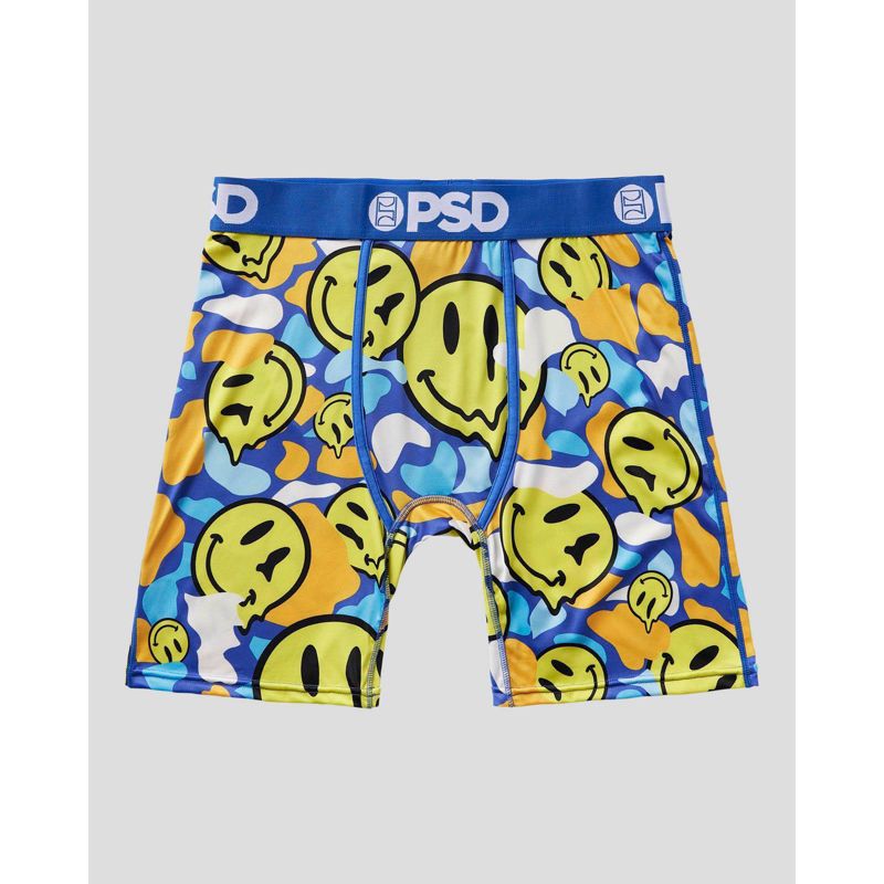 PSD Men's Smiley Print Boxer Briefs 2pk - White/Royal Blue/Yellow, 2 of 4