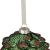 Northlight Pine Cone with Glitter Glass Christmas Ornament - 4.5" - Green and Brown - 4 of 4