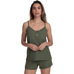 Just Love Womens Solid Ribbed Pajama Short Set - PJ Sets for Women - 1 of 4