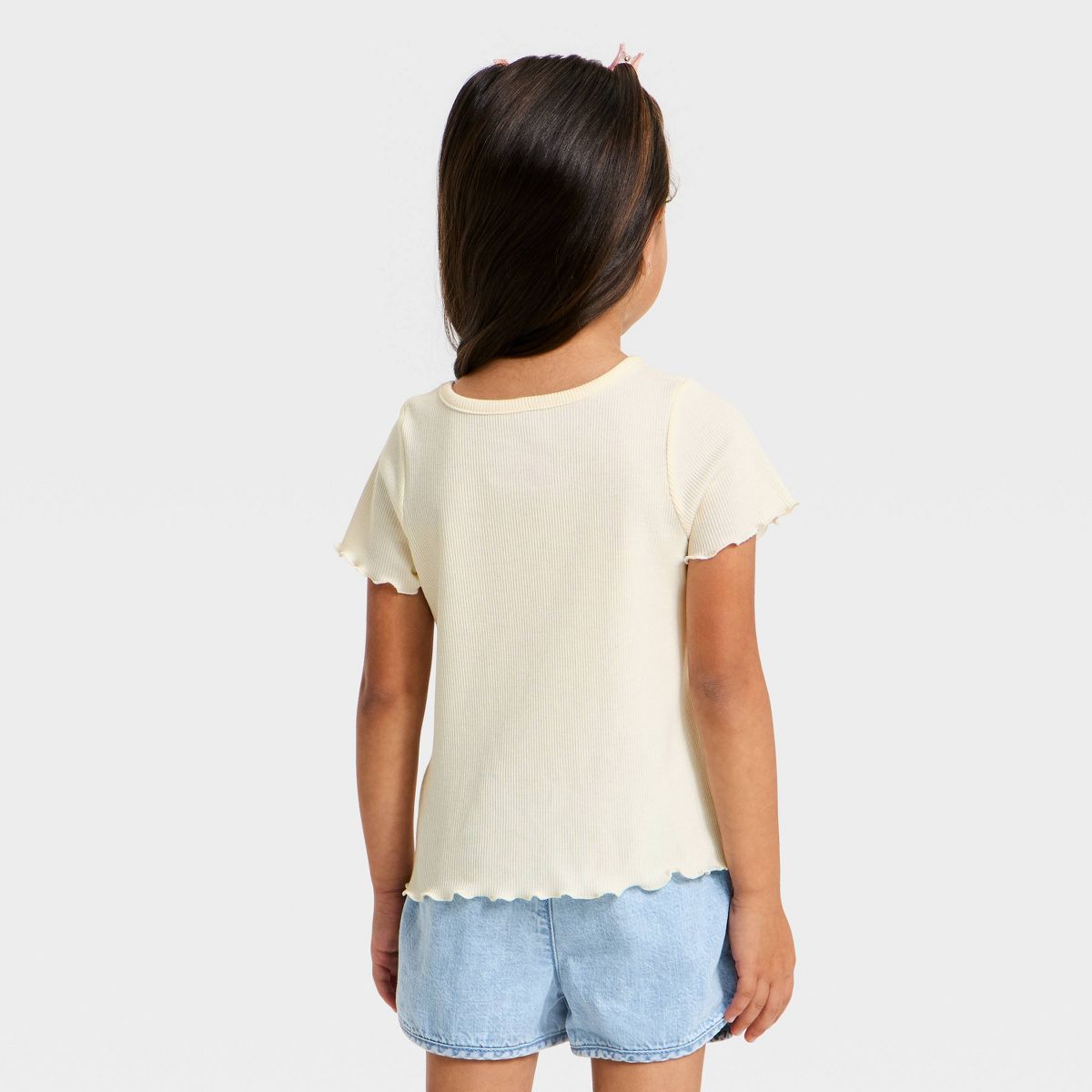 Toddler Girls' Short Sleeve Ribbed T-Shirt - Cat & Jack™ - thumbnail 2