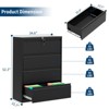 4-Drawer Lateral File Cabinet with Lock – Heavy-Duty Steel Office Storage for Letter, Legal & A4 Documents, Black - 3 of 4