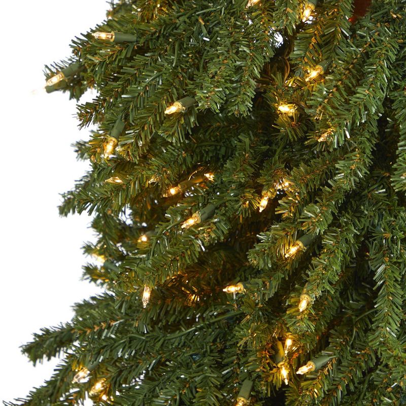 8ft Nearly Natural Pre-Lit Slim Grand Alpine Artificial Christmas Tree Clear Lights, 4 of 9