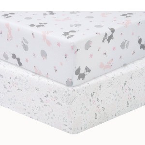 Sammy & Lou Lots of Fox Microfiber Crib Sheet - 2pk - 1 of 4