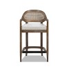 Jennifer Taylor Home Americana Mid-Century Modern 26" Cane Back Counter Stool, Two-Tone Neutral Gray Polyester Wool Blend - 2 of 4