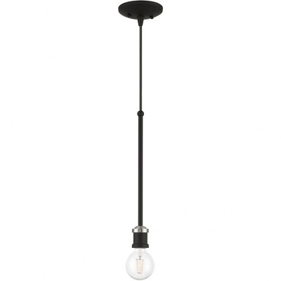 Black and Brushed Nickel Mini Pendant Light