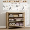 29" Rattan 3 Dresser for Bedroom, Wooden Closet Dressers Chest of Drawers, Boho Tall Drawer Dresser,  for Bedroom, Living Room - 2 of 4